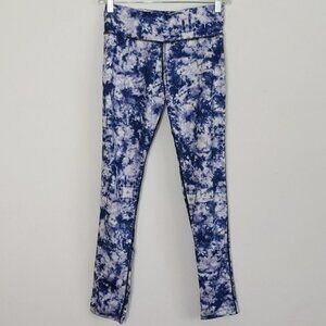 Pink Lotus Movement Blue Tie Dye Leggings